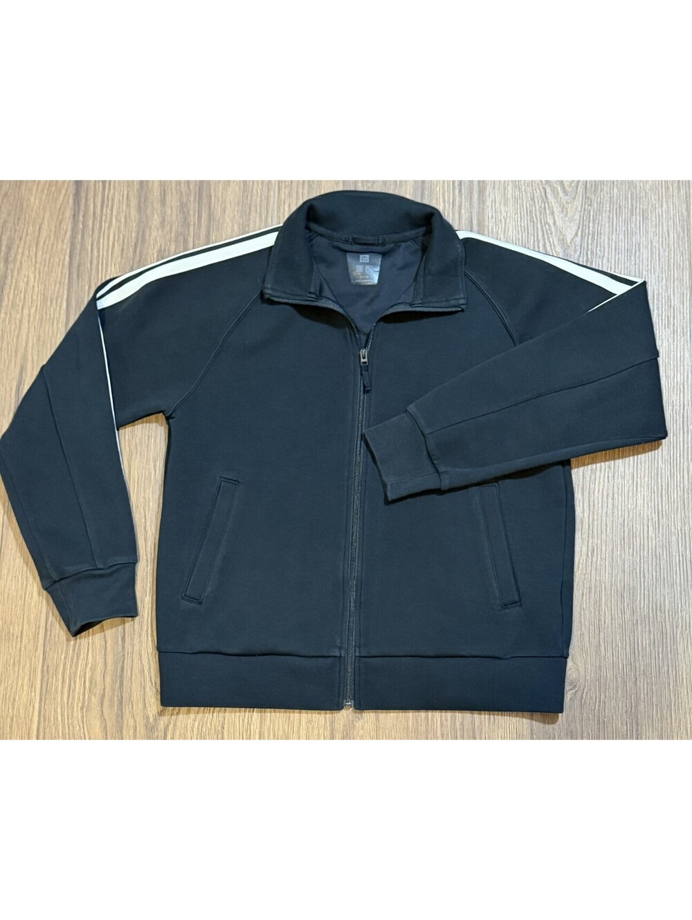 Vince Track Jacket Mens Medium Navy Blue Full Zip Retro Athletic Stripes